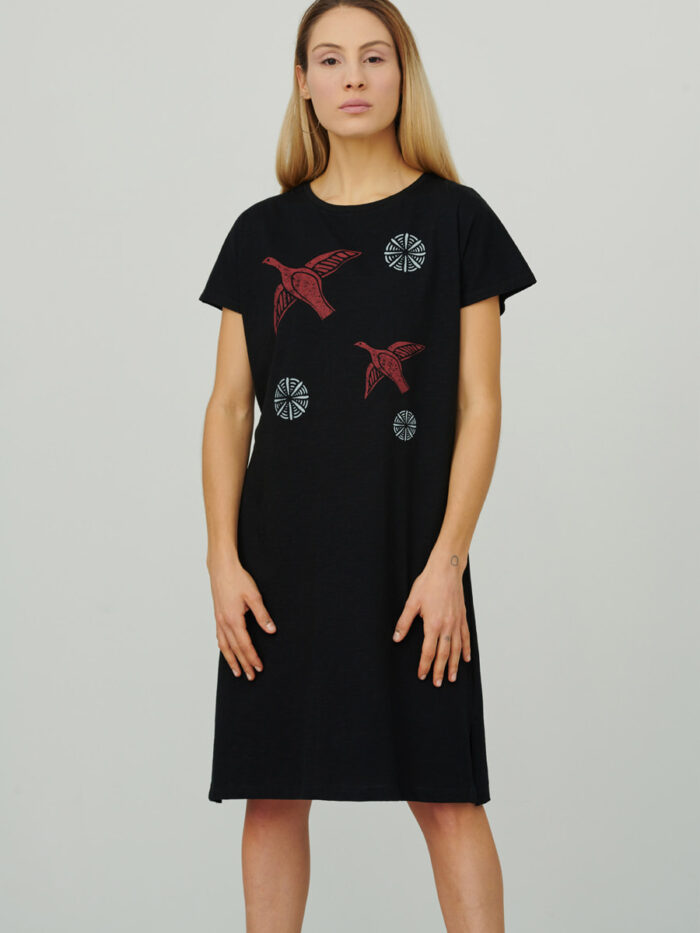 womens_loose-cap-sleeve-short-dress_pleiades_black_front_inspira